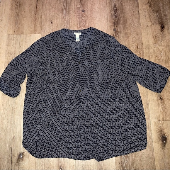 Catherines Women’s Black Blouse | size 3X | Boho Chic | Bohemian - Picture 2 of 12